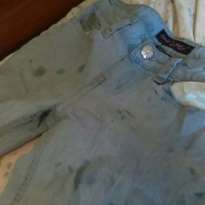 Custom made tie-dye jeans